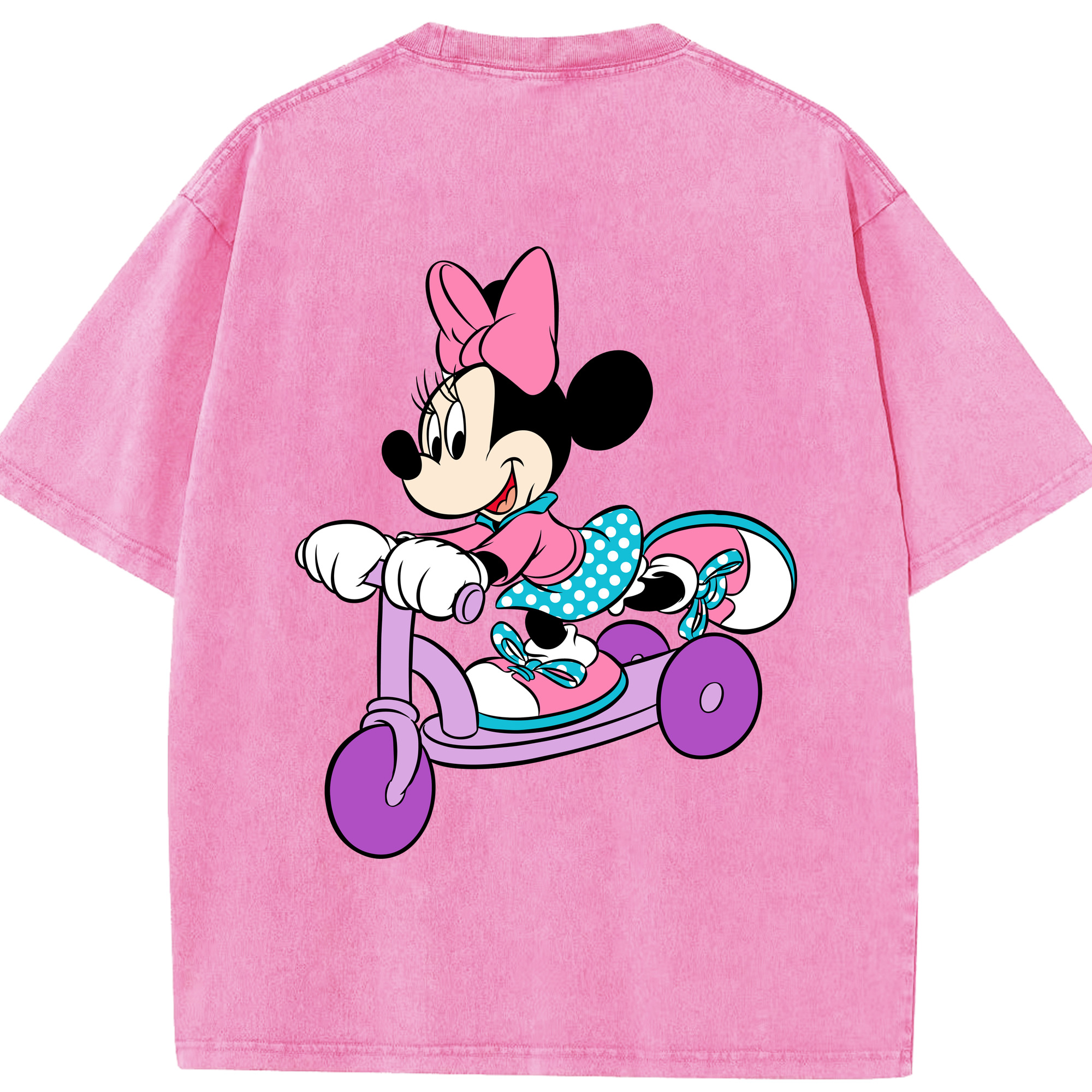 （画像用） ミッキーマウス Mickey Mouse 綿100% ヴィンテージ風 半袖Tシャツ（背面プリント）